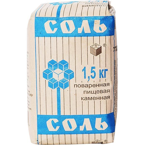 Соль пищевая каменная 1,5 кг Артемсоль (4820002270074) 