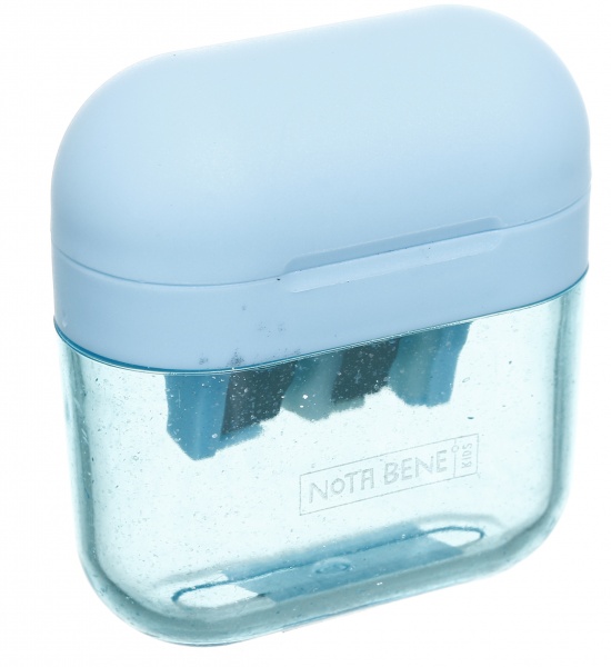 Чинка на 2 отвори з контейнером Сяйво блакитна Nota Bene