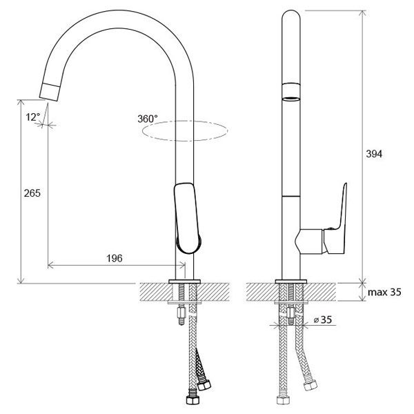 Змішувач для кухні Ravak Classic-CL 016.00 X070085