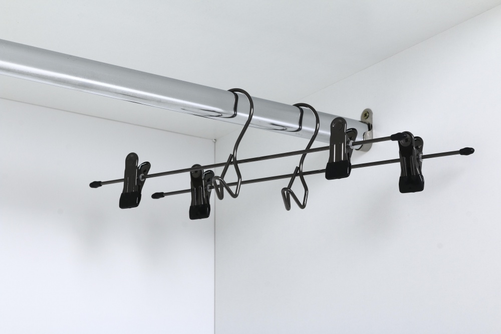 Набор плечиков Vivendi Black Nickel с зажимами для брюк и юбок 2 шт.