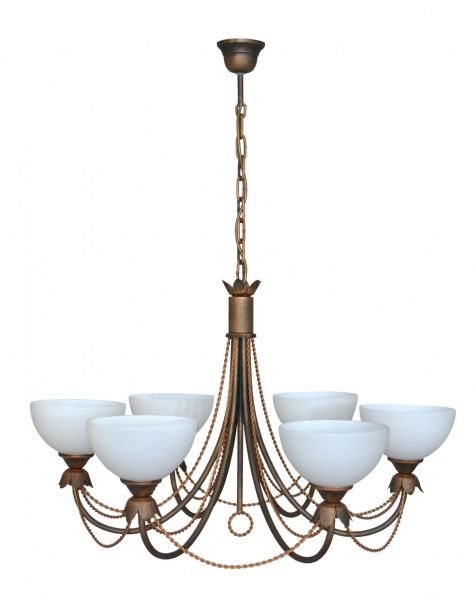 Люстра підвісна Геотон Ф386 6x60 Вт E27 темна бронза 48724 