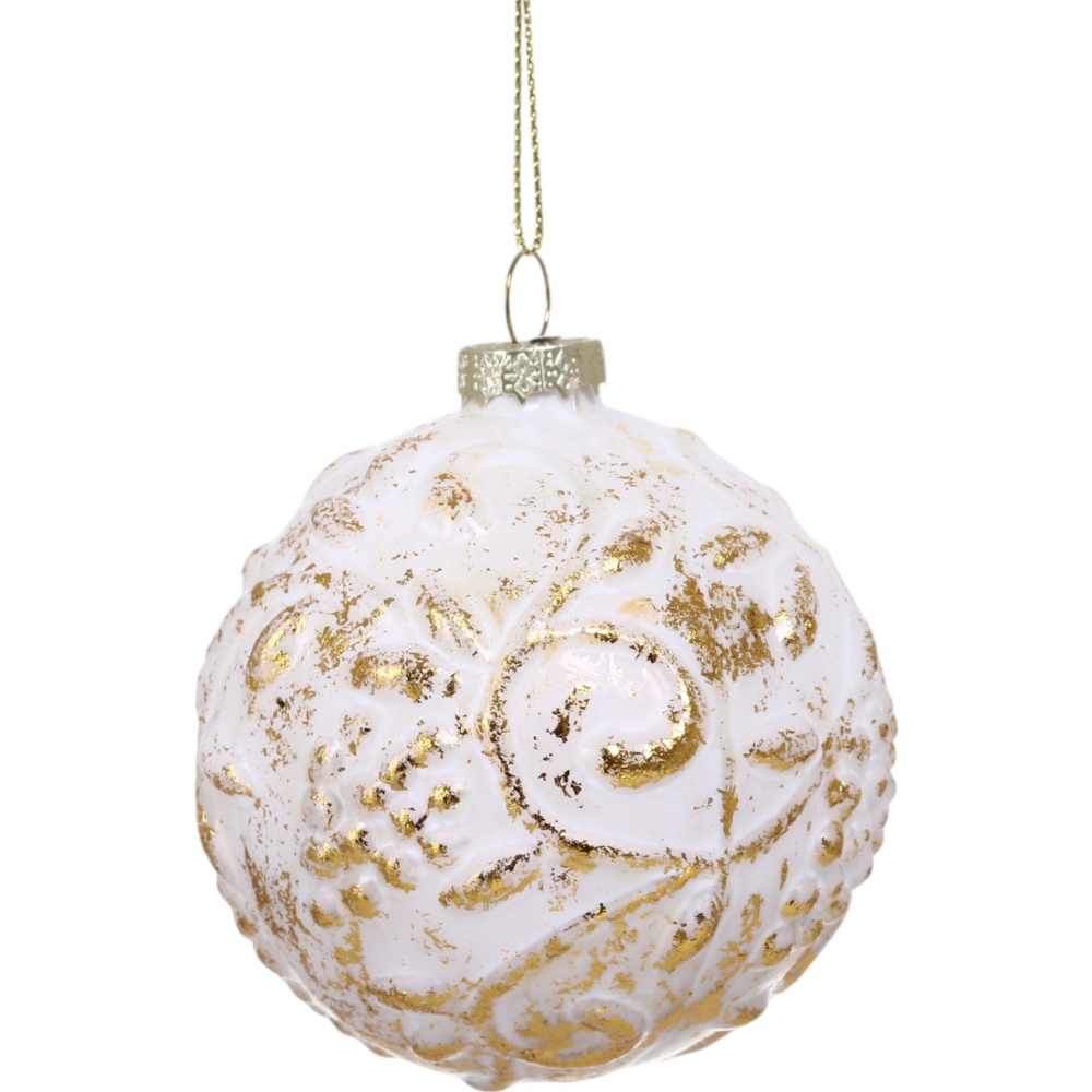 Куля скляна дзиґа забілена d 80 мм в асортименті EE21007