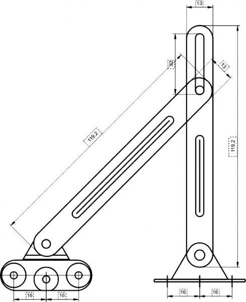 Барный ограничитель дверей Ножницы DC 