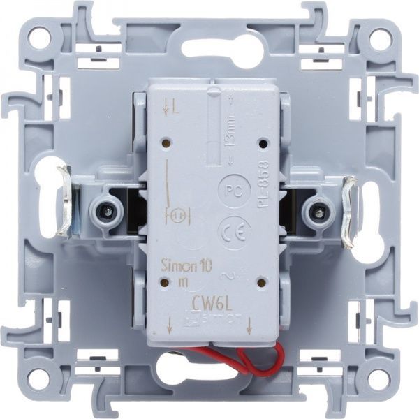 Вимикач прохідний одноклавішний Simon 10 з підсвіткою 10 А 250В кремовий CW6L.01/41