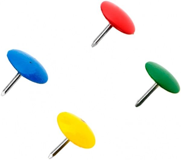 Кнопка Economix E41103 неонові кольорові 100 шт 