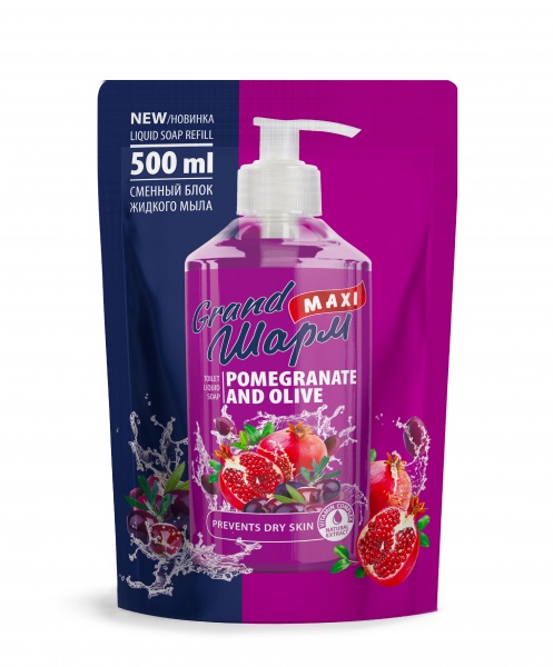 Мило рідке Grand Шарм Maxi Гранат + Оливка 500 мл
