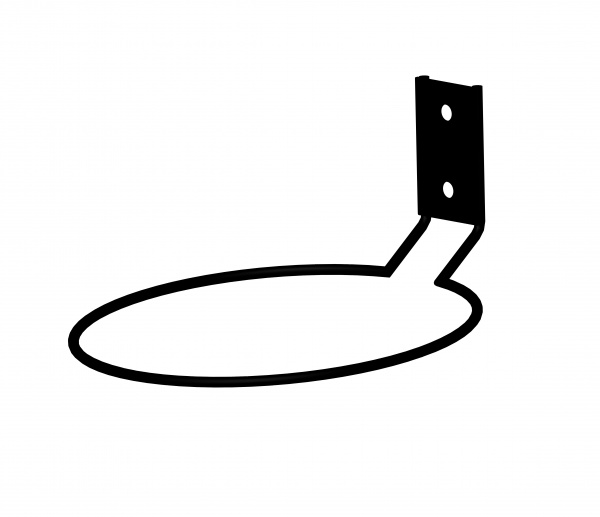 Тримач під круглий вазон настінний ф180 мм (чорний)