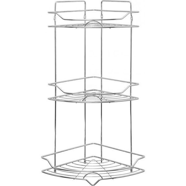 Полка угловая Lemax 3-х уровневая EBA-5004 S/S для ванной комнаты 255х255х560 мм 