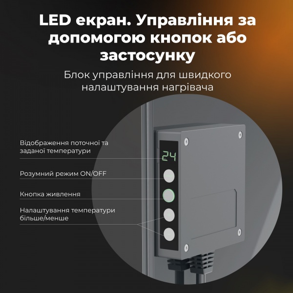 Панель теплова AENO Premium Eco Smart GH5S LED Grey (700 Вт)