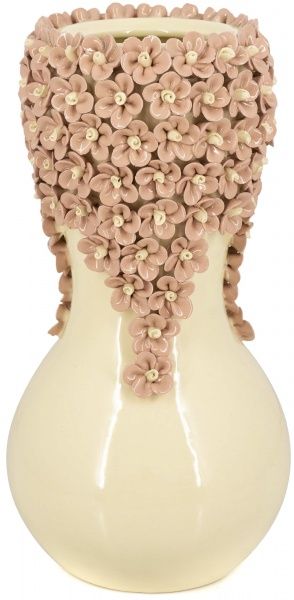 Ваза керамическая розовая Пена 28x15