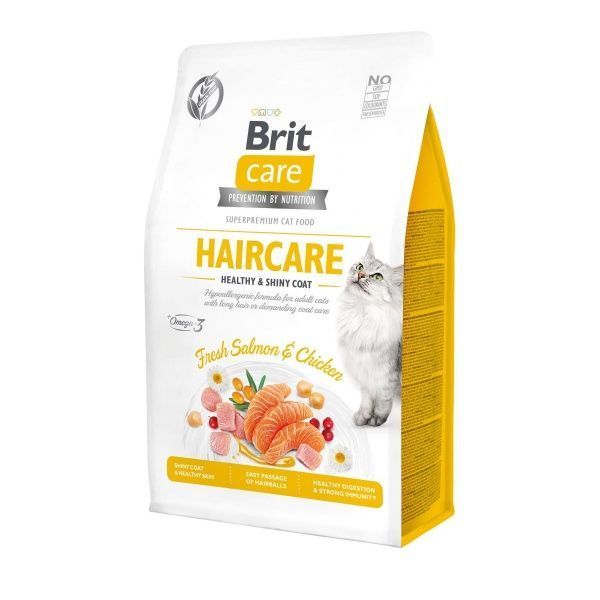 Корм Brit Care GF Haircare курка і лосось 400 г 171307