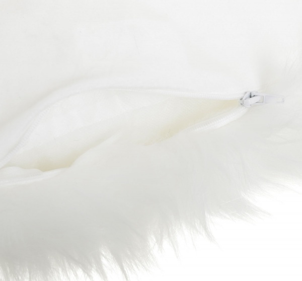 Подушка KM серая с искусственным мехом 100% полиэстер 45x45 см серый 