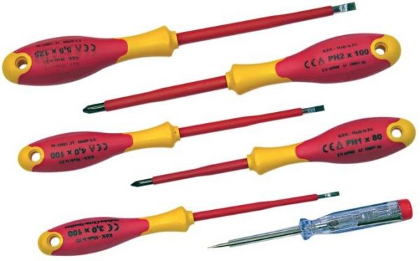 Набор отверток Profix електротехнических 5шт 1000в PZ1,PZ2,S3,S4,S5,5× 10599