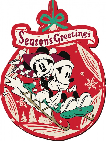 Пазлы деревянные Trefl 160 Wood Craft Рождественские приключения Микки и Минни 20192