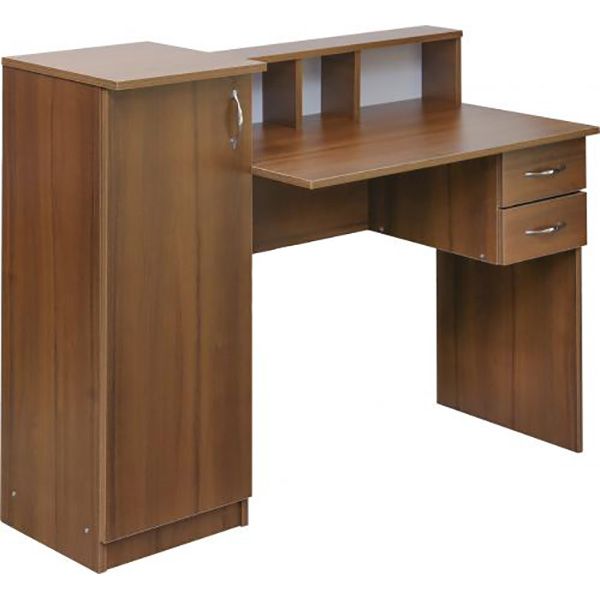 Стіл комп'ютерний Компанит ПІ-ПІ-1 горіх (кромка ПВХ)