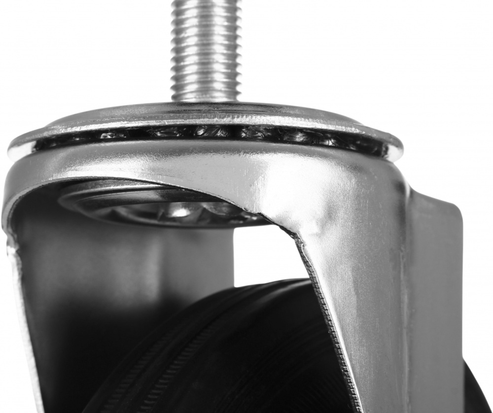 Колесо d200 мм резиновое поворотное с резьбовым штырем M16