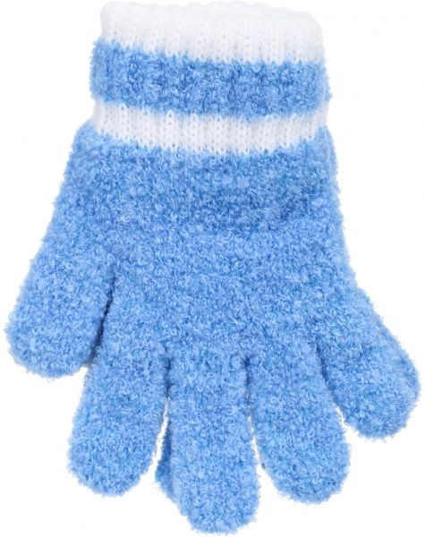Варежки ДАЙС Puchatki р.14 голубой с белым 13830200 