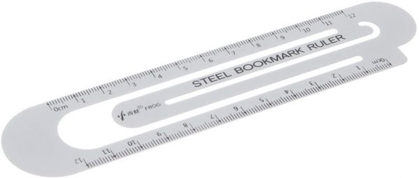 Линейка металлическая белая 12 см