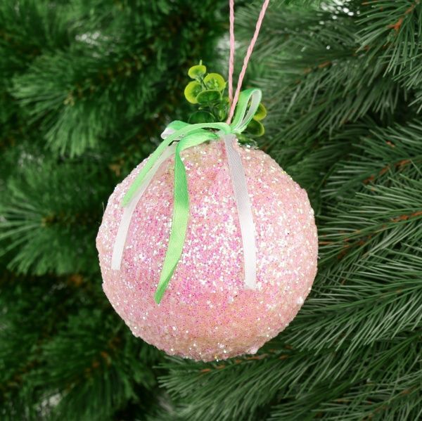 Шар пенопластовый Сказочный большой d130 розовый