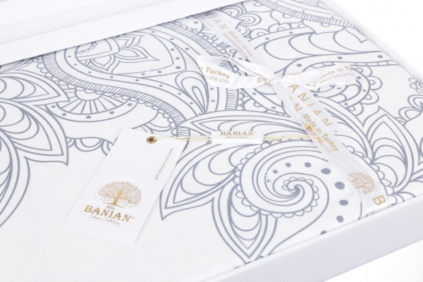 Скатерть Juliana 160x260 см бело-серый Banian 