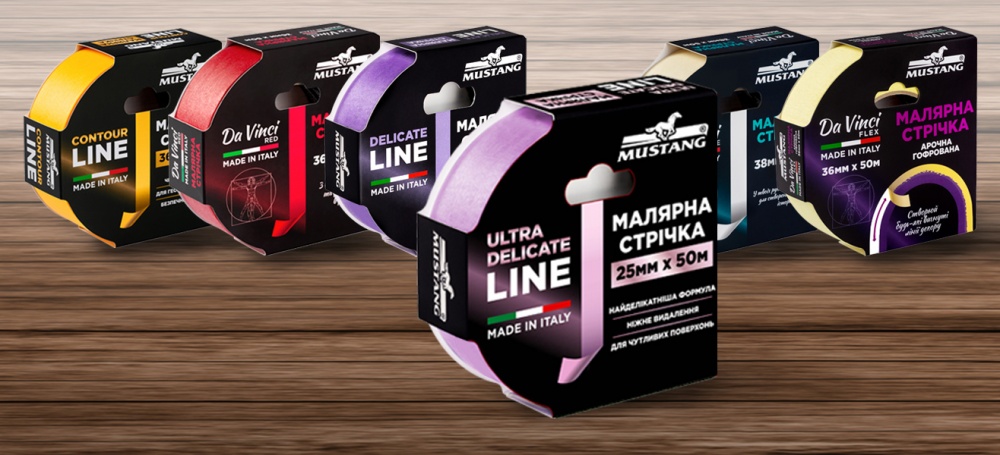 Стрічка малярна Mustang ULTRA DELICATE LINE рисова рожева 36 мм x 50 м