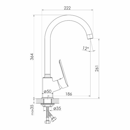 Змішувач для кухні Imprese Blanice f03401201AC