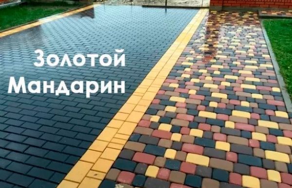 Тротуарна плитка Золотой Мандарин Цегла чорна 200 х 100 х 40 мм.