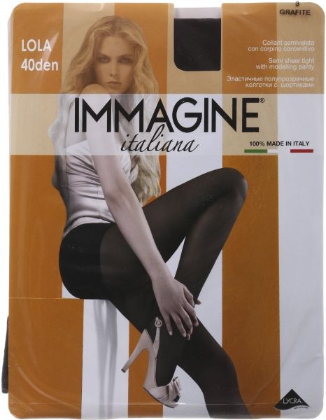 Колготки женские Immagine Lola 40 Den Grafite р. 3 графит 1 шт. 