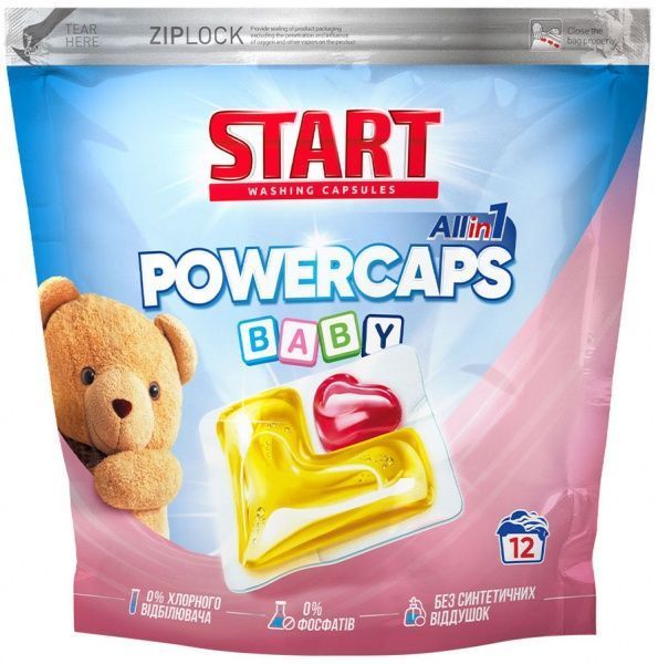 Капсулы для машинной стирки START Baby 12 шт.