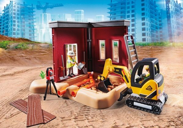 Конструктор Playmobil Міні-екскаватор із будівельною секцією 70443