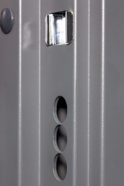 Дверь входная Булат Статус 245 графит матовый / белый супермат 2050x850 мм левая