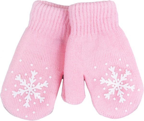 Варежки YO! р.10 розовый 