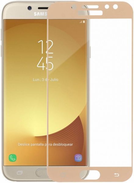 Защитное стекло Piko Full Cover для Samsung J7 2017 (J730) золотой