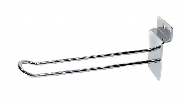 Крючок двойной 15 см для экономпанели хром 