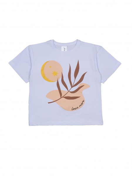 Футболка для дівчаток Luna Kids оверсайз р.164 білий 0064 