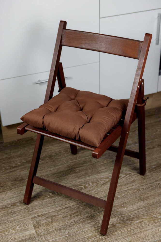 Подушка на стілець Фибра 40х40 коричнева Прованс