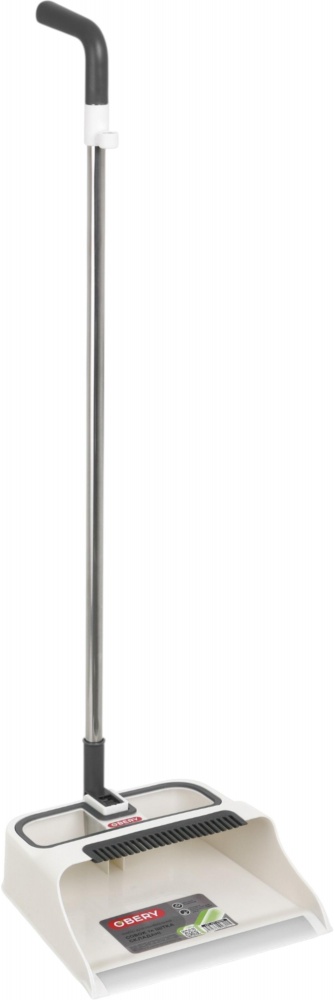 Комплект для уборки пола совок и щетка складные белый OBERY 103 см