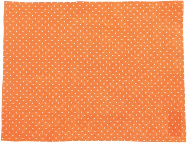 Фетр с принтом Горох ярко-оранжевый, 165086 1 мм, 33х42,5 см