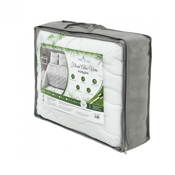 Одеяло Floral Aloe Vera 200x220 см ARCLOUD белый