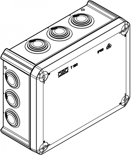 Коробка розподільча OBO Bettermann Т-серії 190х150х77 2007093