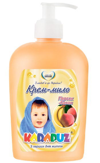 Карапуз крем-мыло персик-банан 400 г