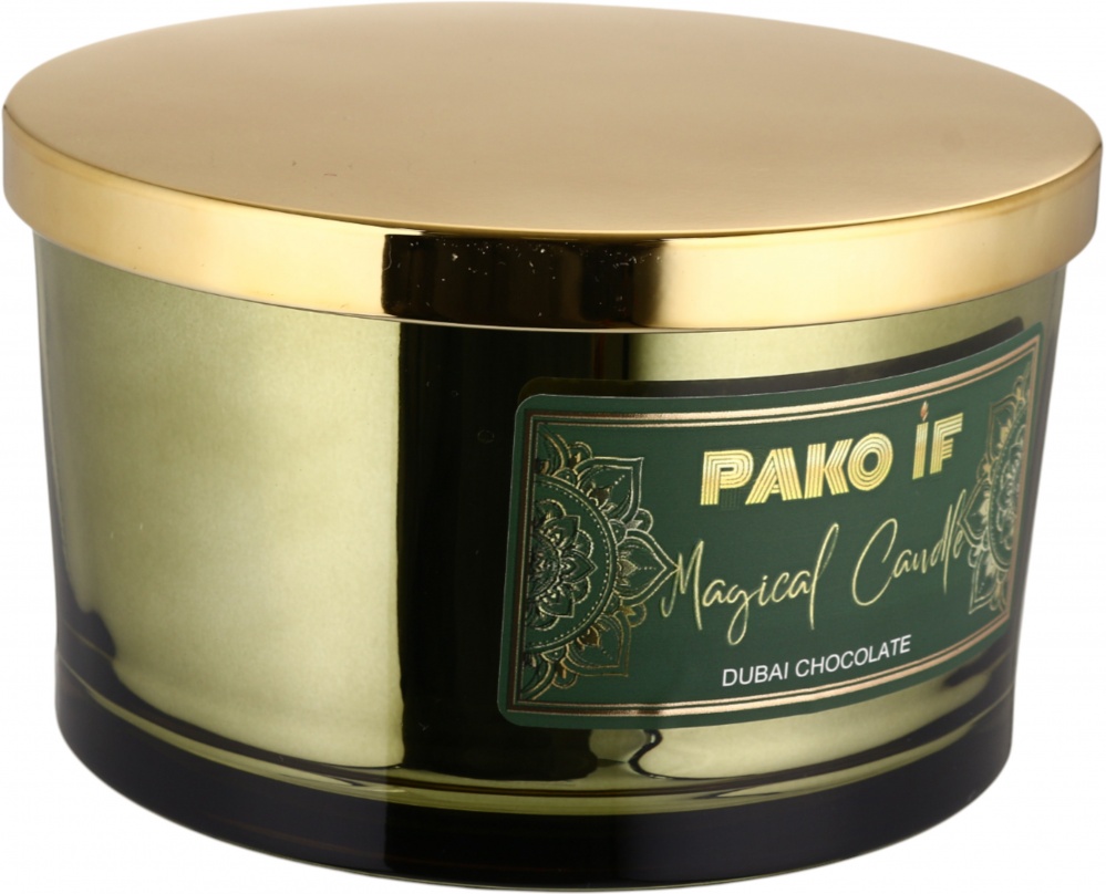 Свеча ароматическая Pako-If Magical candle 130x80 мм Dubai chocolate