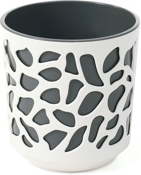Горщик для квітів Lamela Дует 250 круглий 13,7л крем/антрацит 