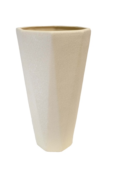 Ваза керамическая Nana ceramics Комета 40 см шелк бежевый 