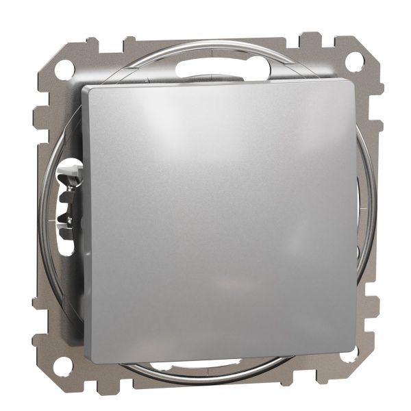 Переключатель проходной одноклавишный Schneider Electric Sedna Design без подсветки 10 А 250В алюминий SDD113107