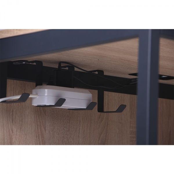 Стол письменный AMF Art Metal Furniture Осло с ящиком и кабель-каналом графит 