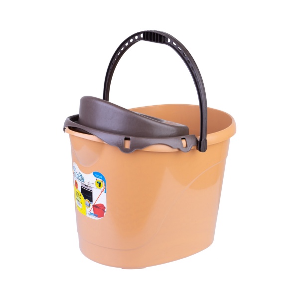 Відро з віджимом для прибирання Fiora® 14 л бежеве 26 см 