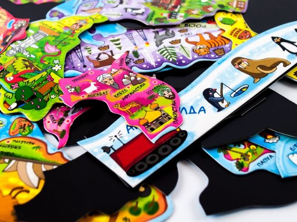 Карта-пазл Зірка магнітна Мандруємо Світом 75437