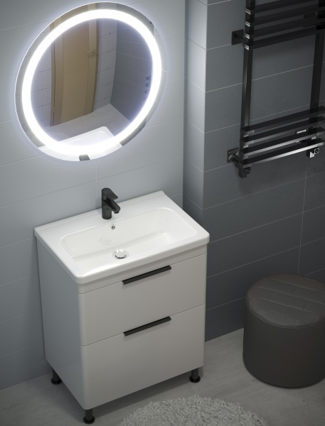 Тумба на ніжках Мойдодир Freya 60 з умивальником Creavit Ipek 60