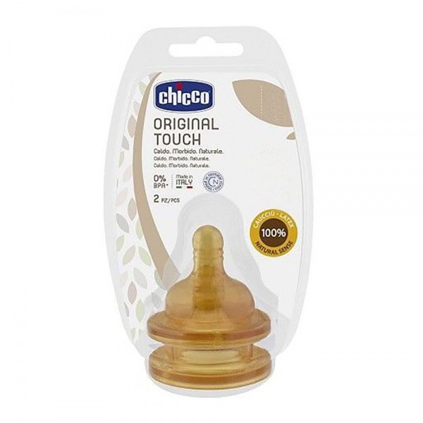 Соска анатомічна Chicco Original Touch від 0 місяців повільний потік 2 шт. 27810.00
